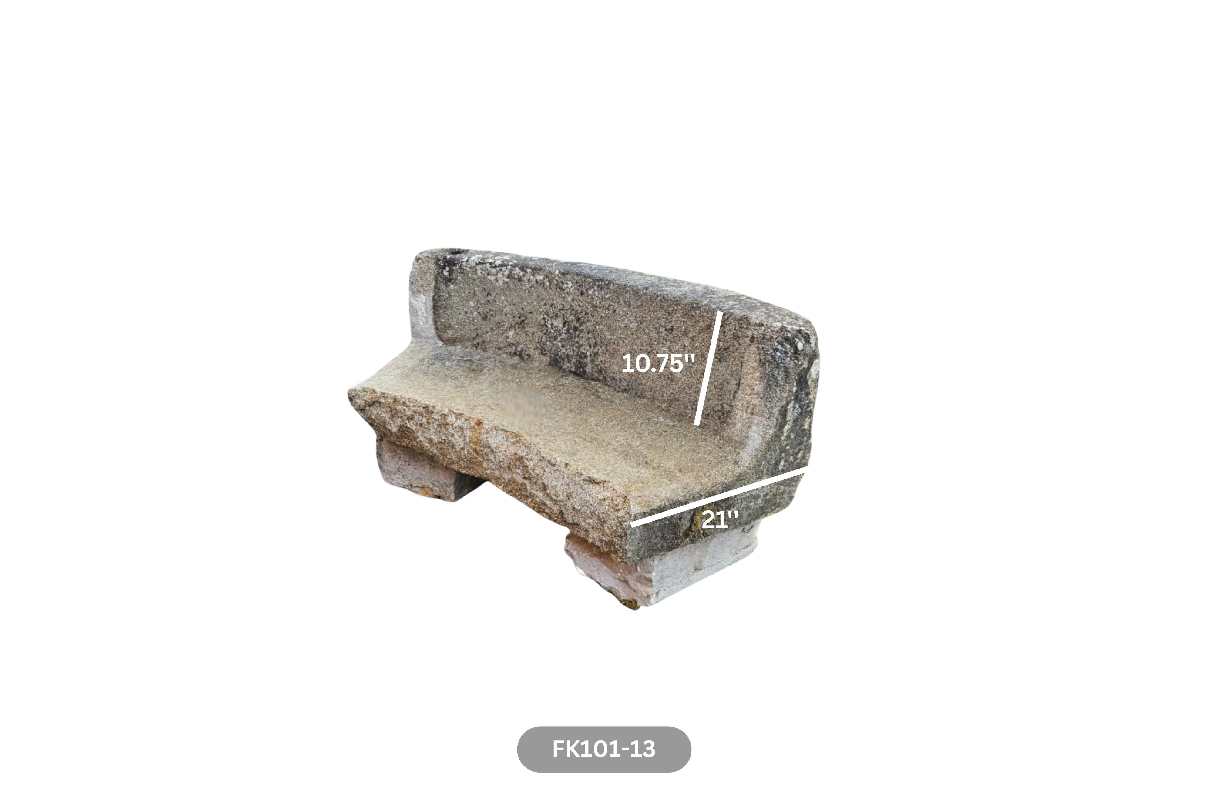 French Antique Granite Stone Mill used as Bench - Image 5